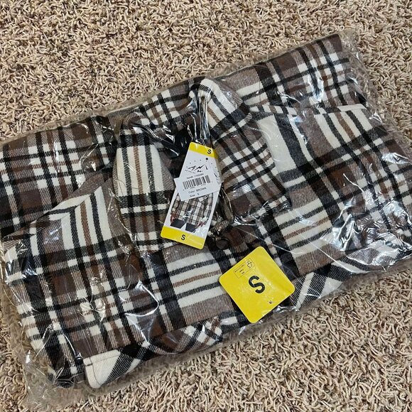 HFX Women’s Relaxed Fit Oversized Long Sleeve Shirt Jacket Brown, Size S (New) - Picture 6 of 14